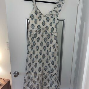 Floral Cream Maxi Dress